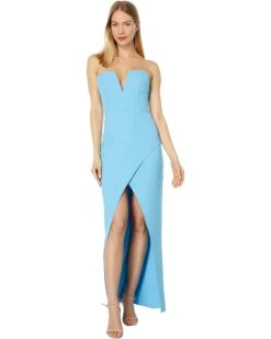 BCBGMAXAZRIA Strapless Notched Gown