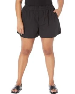 Madewell Plus Pull-On Shorts In Signature Poplin