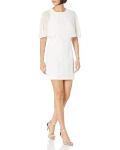 Halston Women's Pencil Cape Sleeve Dress
