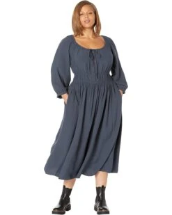 Madewell Plus Twill Sophia Midi Dress