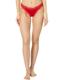 Only Hearts Organic Cotton Lace Thong