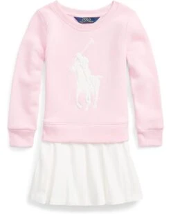 Polo Ralph Lauren Kids Big Pony Fleece Sweatshirt Dress (Toddler)