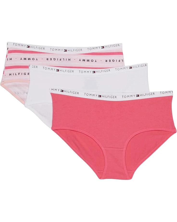 Tommy Hilfiger Kids Pink Stripe 3-Pack Hipster (Little Kids/Big Kids) 3 Tommy Hilfiger Kids Pink Stripe 3-Pack Hipster (Little Kids/Big Kids)