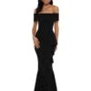 Betsy & Adam Long Over-the-Shoulder Cascade Ruffle Gown -Aura Attire 61gbP8TP1xL. AC SR736920