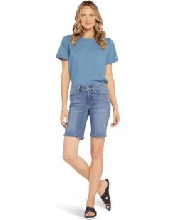 NYDJ Ella Shorts With Sideseam Slits In Sweetbay