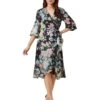 Adrianna Papell Printed Floral Chiffon Wrap Dress With Ruffle Hem 2 Adrianna Papell Printed Floral Chiffon Wrap Dress With Ruffle Hem -Aura Attire 713k76CctXL. AC SR736920