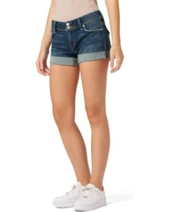 Hudson Jeans Croxley Midthigh Shorts Flap In Comet