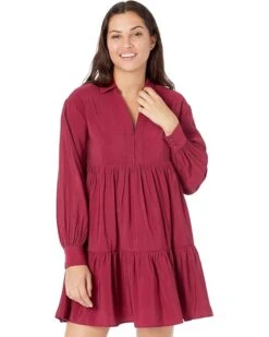 English Factory Collar Detail Tiered Dress