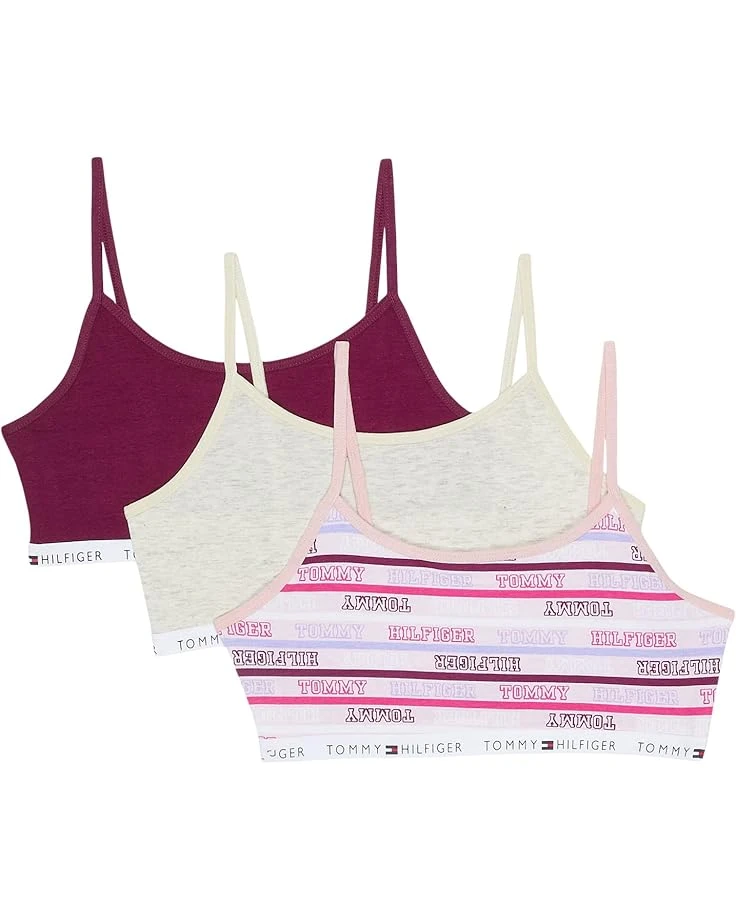 Tommy Hilfiger Kids Tommy Stripe Bra 3-Pack (Little Kids/Big Kids) 3 Tommy Hilfiger Kids Tommy Stripe Bra 3-Pack (Little Kids/Big Kids)