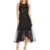 Adrianna Papell Sleeveless Burnout Party Dress With High-Low Tiered Hem -Aura Attire 71lKHzOGRyL. AC SR736920