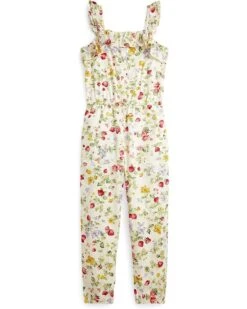 Polo Ralph Lauren Kids Floral Cotton Batiste Jumpsuit (Big Kids)