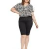 NYDJ Plus Size Bike Capris Riveted Sideseam Slits In Black -Aura Attire 71pTeCc4WML. AC SR736920