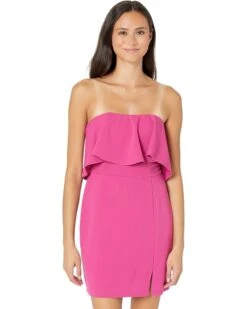 Bebe Strapless Flounce Mini Dress