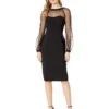 Maggy London Mystic Crepe Cocktail Sheath With Mesh Illusion Sleeve 1 Maggy London Mystic Crepe Cocktail Sheath With Mesh Illusion Sleeve -Aura Attire 71vlhyZykzL. AC SR736920
