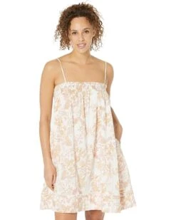 Lucky Brand Printed Mini Smocked Dress