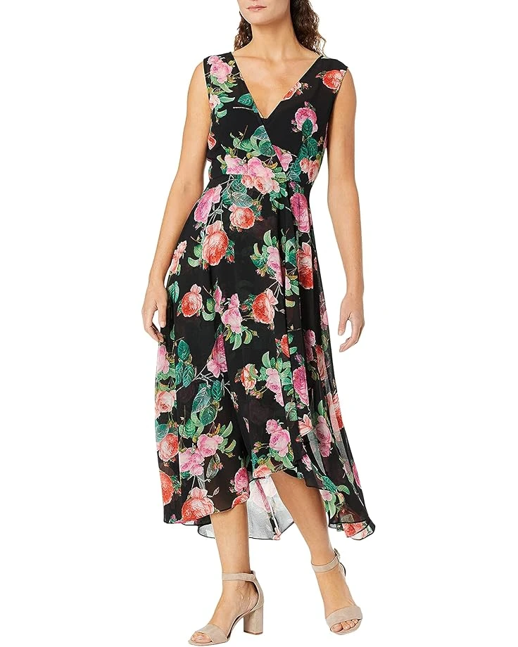 Calvin Klein Women's Chiffon Sleeveless V Neck Maxi Dress 3 Calvin Klein Women's Chiffon Sleeveless V Neck Maxi Dress