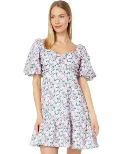 English Factory Floral Puff Sleeve Mini Dress