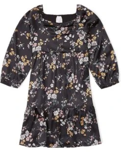 Abercrombie Kids Long Sleeve Satin Dress (Little Kids/Big Kids)