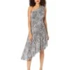 BCBGMAXAZRIA One Shoulder Printed Cocktail Dress