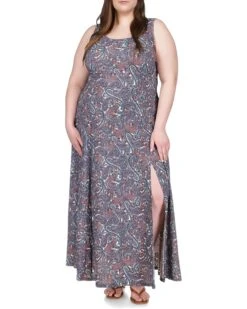 MICHAEL Michael Kors Plus Size Paisley Scoop Maxi Tank Dress