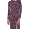 Calvin Klein Printed Faux Wrap Dress W/ Hardware -Aura Attire 81e6LLfHx6L. AC SR736920