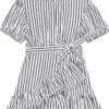 HABITUAL Girl Mock Wrap Dress (Toddler/Little Kids) 2 HABITUAL Girl Mock Wrap Dress (Toddler/Little Kids) -Aura Attire 81jbFv8WavL. AC SR736920