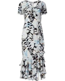 Karl Lagerfeld Paris Women's Ruffle Maxi Dress